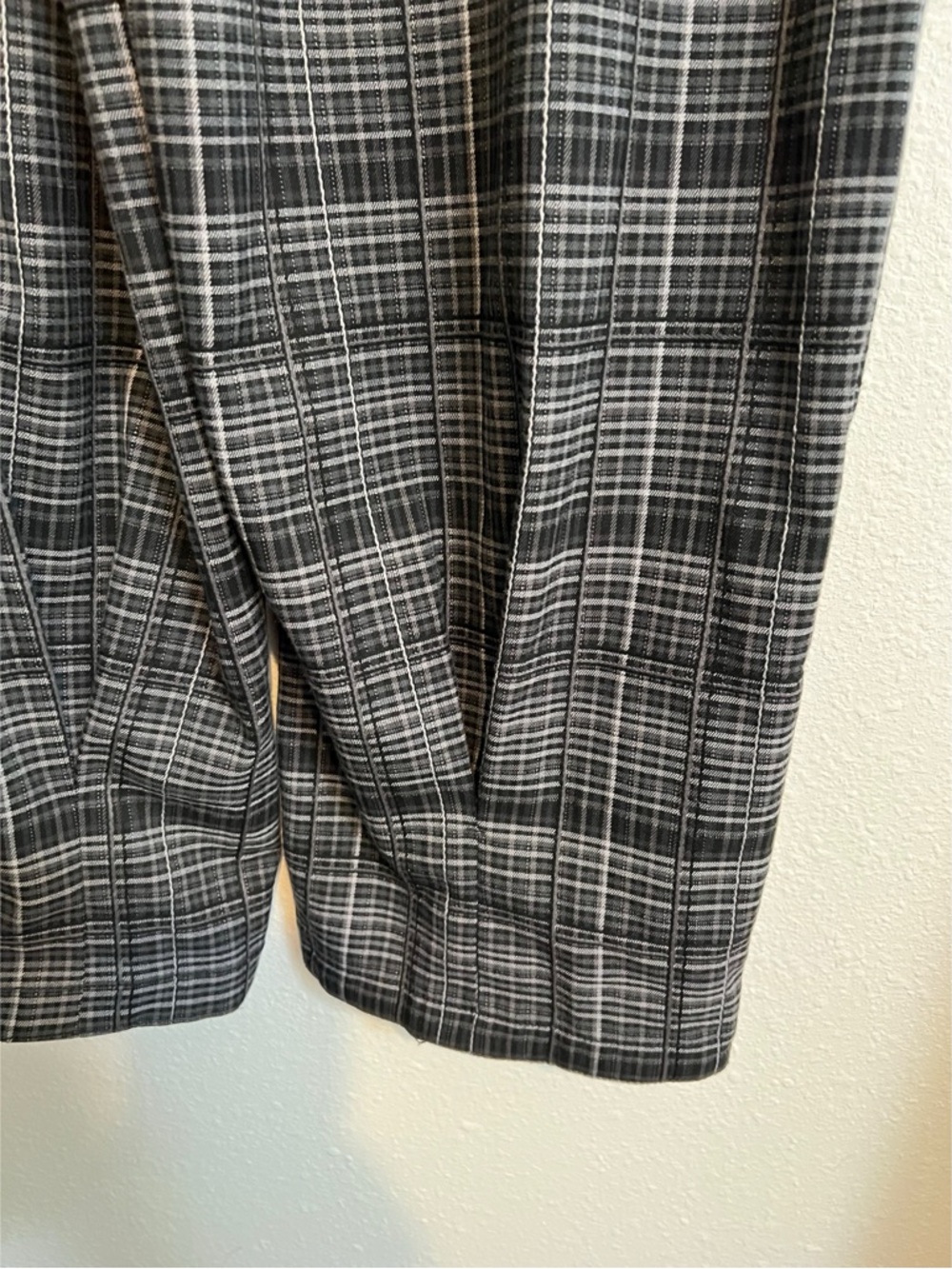 #770 Free People Nice Choice Pull On Plaid Pants Up Pants Midnight Combo Small - Picture 10 of 13
